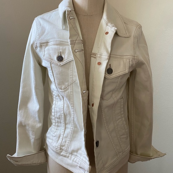JCrew Cream Denim Jacket